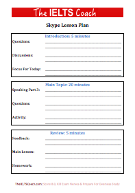 SKYPE Lesson Plan Worksheet